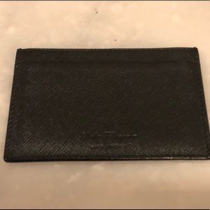 FERRAGAMO - EUC - Black Saffiano Leather Card Case